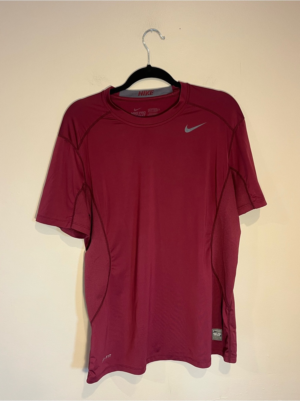 Nike Pro Combat Maroon-Red Top size L